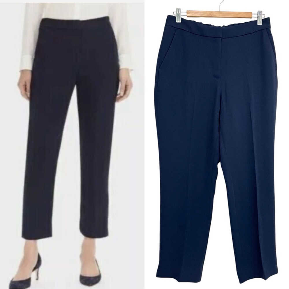 J. Crew Pull On Easy Navy Pant in Matte Crepe - Trouser Pant - Size 10